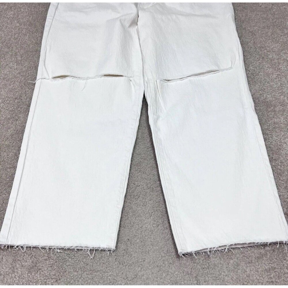 Universal Thread Vintage Straight Jeans Ivory Distressed Pockets Size 14 Short - Picture 10 of 13